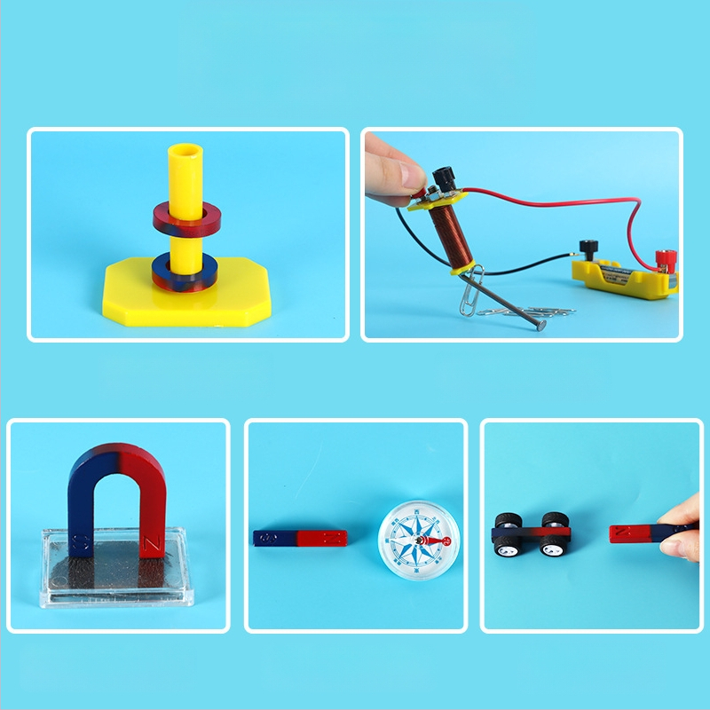 Magnetická súprava pre základnú školu na vedecké experimenty s kompasom — didaktické pomôcky; Rozsah: základná škola veda; Aplikácia: vnútorné aj vonkajšie prostredie; Materiál: kov, magnet, plast; Hmotnosť: 234