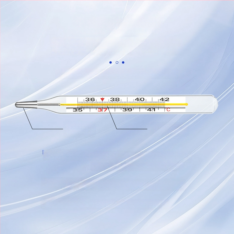 Стъклен термометър без живак – под мишницата, голям диапазон, за домашна употреба