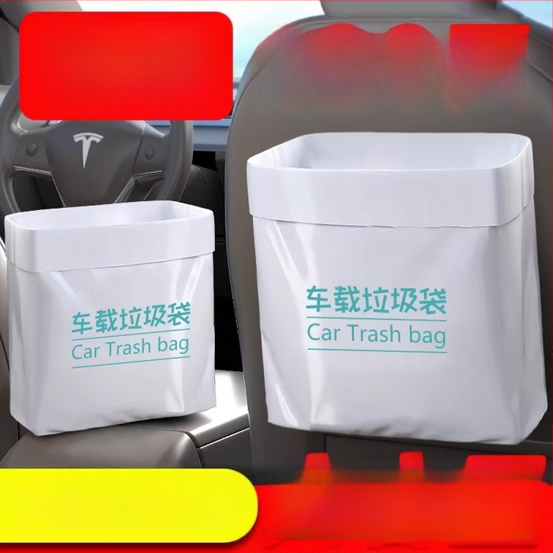 Samo stojaci automobilový odpadkový kôš s lepiacim uchytením na palubnú dosku, vodotesný plastový valec na jednorazové vrecká