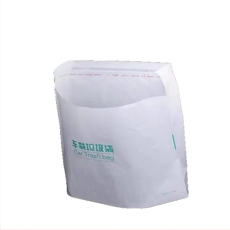 Samo stojaci automobilový odpadkový kôš s lepiacim uchytením na palubnú dosku, vodotesný plastový valec na jednorazové vrecká