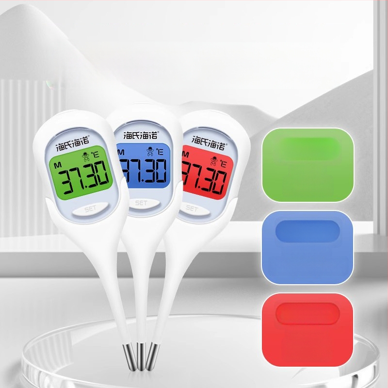 Цифров термометър за челото с LCD дисплей, мека върха и сменяема батерия за домашна употреба