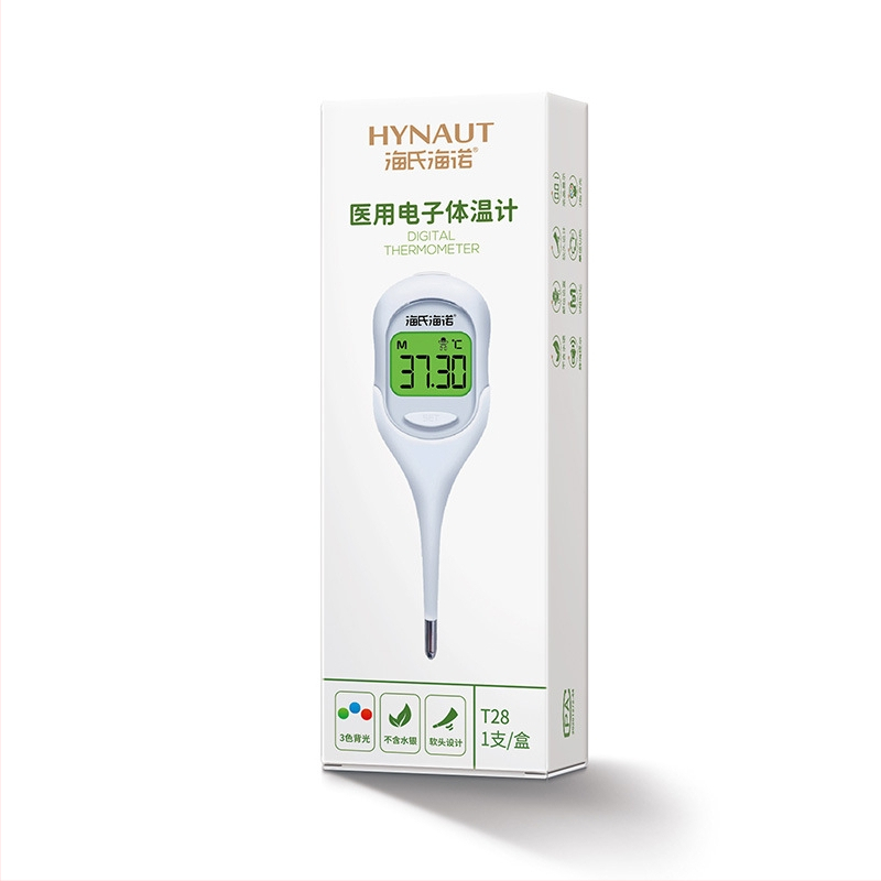 Цифров термометър за челото с LCD дисплей, мека върха и сменяема батерия за домашна употреба