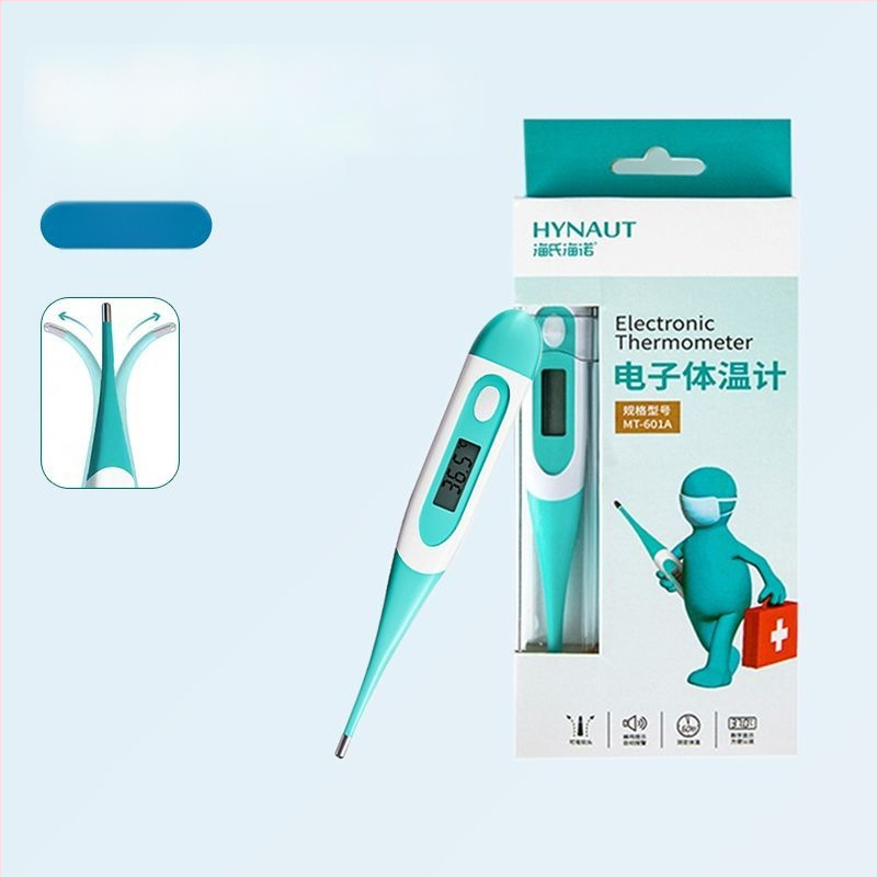 Цифров термометър за челото с LCD дисплей, мека върха и сменяема батерия за домашна употреба