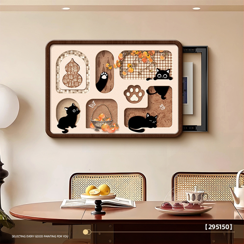 Obraz na elektrický rozvádzač vo vintage štýle s rámom – jednopanelný, vhodný do obývačky a jedálne