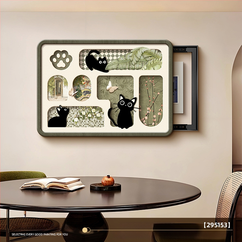 Obraz na elektrický rozvádzač vo vintage štýle s rámom – jednopanelný, vhodný do obývačky a jedálne