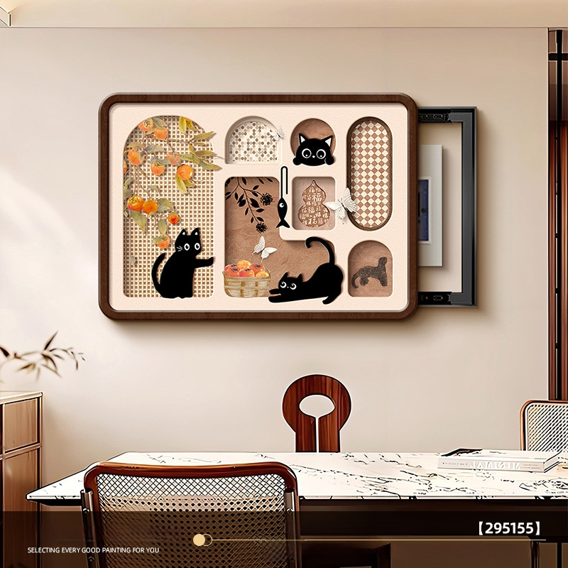 Obraz na elektrický rozvádzač vo vintage štýle s rámom – jednopanelný, vhodný do obývačky a jedálne