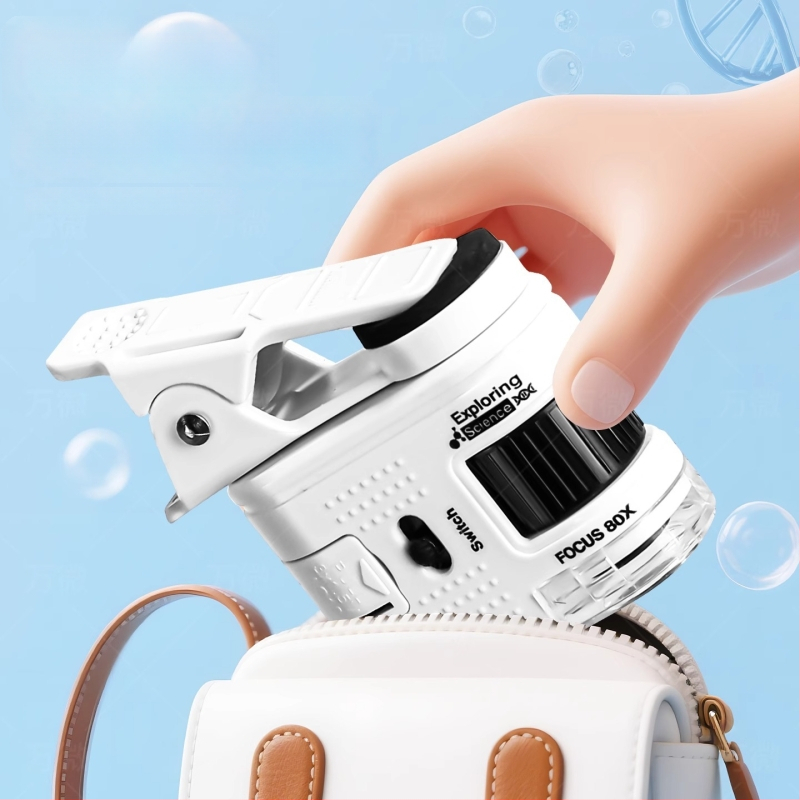 Prenosný optický mikroskop hračka pre študentov – vzdelávací vedecký nástroj s vysokým rozlíšením pozorovania baktérií, plastová konštrukcia