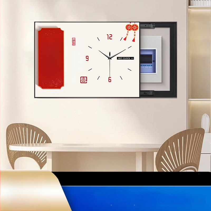 Obraz na stenu pre zakrytie elektromera s hodinami – jednopanelový rámovaný obraz na PP papieri, rám z PS izolácie, ekologicky šetrný, moderný minimalistický štýl