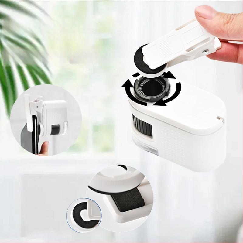 Chuda 100x Mini Mikroskop pre deti s LED svetlom a lampou na detekciu bankoviek