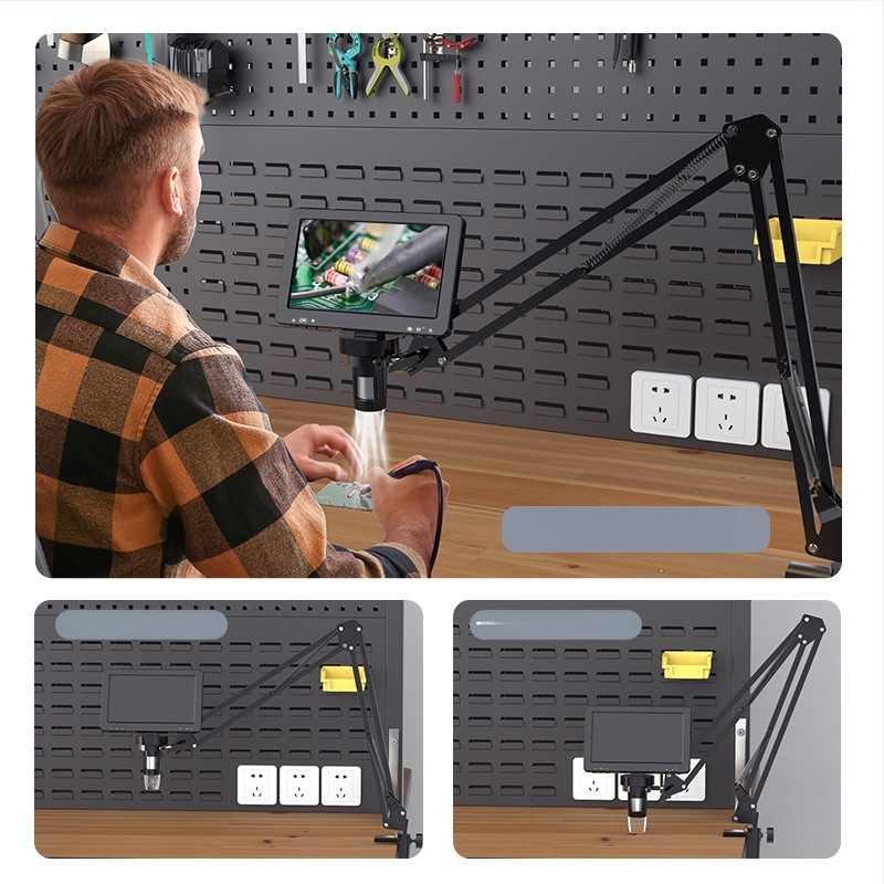 Digitaalne elektroni mikroskoobi ja trükkplaatide hooldus-kinnitus, omnidirektsionaalne alumiiniumisulamist mehhaaniline käsi TZ1