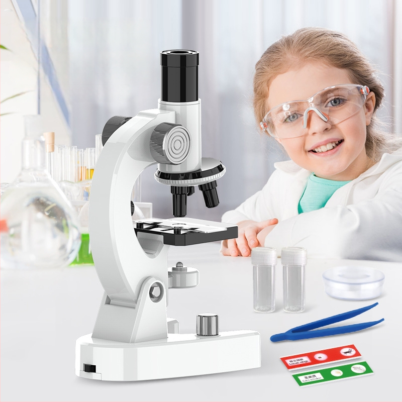 Optický mikroskop s vysokým rozlíšením pre vzdelávacie experimenty z biológie/chemie, ABS DIY hračka pre deti 4–6 rokov, bez elektriny