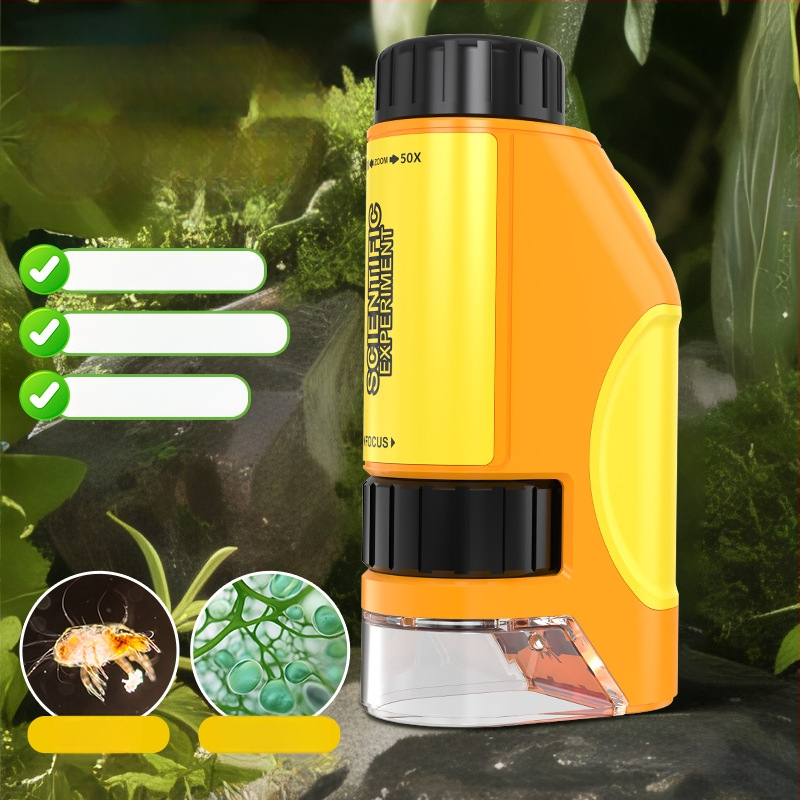Prenosný detský mikroskop 50–300×, ručné pozorovanie pre vzdelávanie