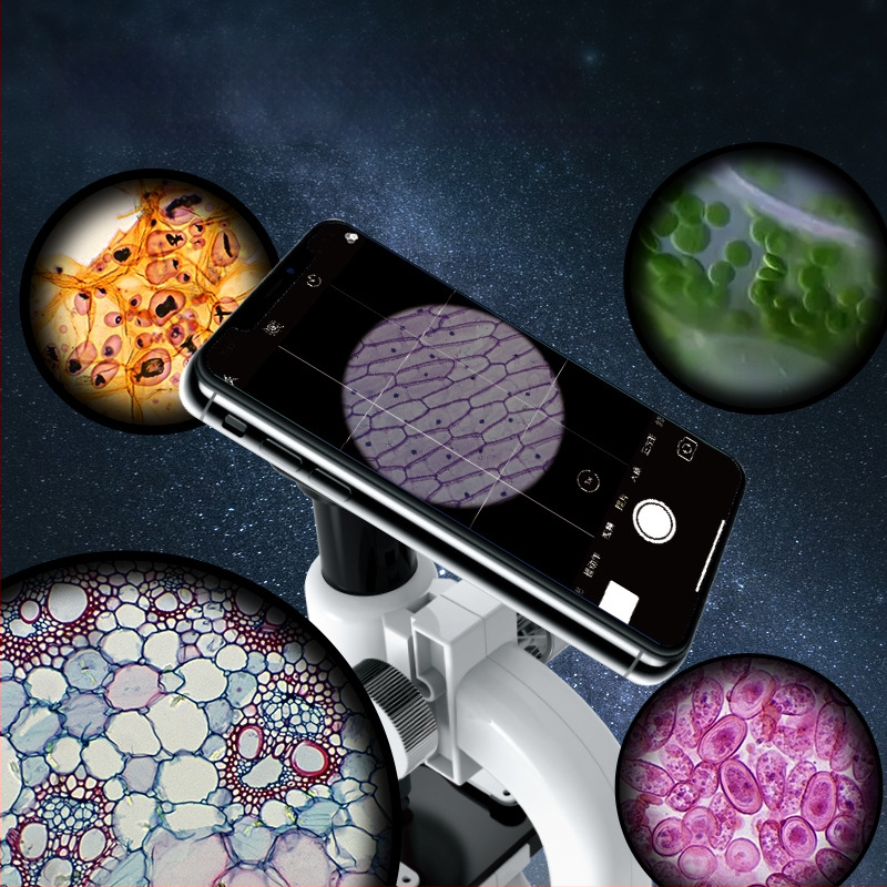 Detský mikroskop 1200X – vzdelávací biologický vedecký set, elektricky napájaný, vhodný pre DIY, pre deti 7–14 rokov