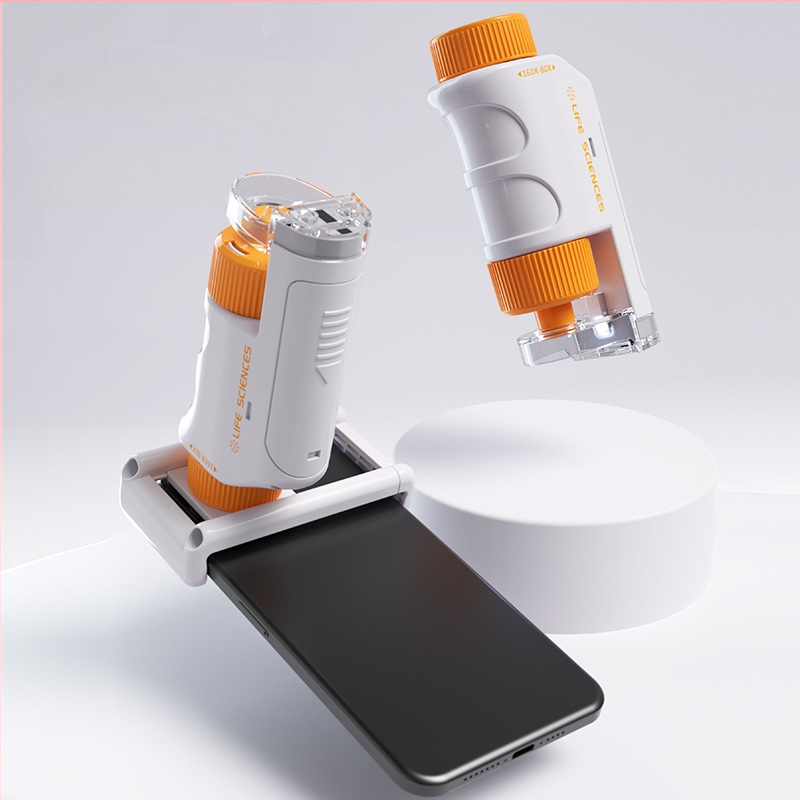 Mikroskop pre deti — prenosný elektronický optický mikroskop s vysokým zväčšením, vzdelávacia veda hračka pre vek 7–14 rokov