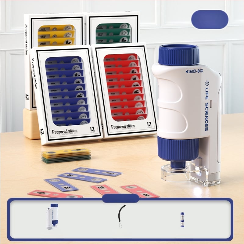 Mikroskop pre deti — prenosný elektronický optický mikroskop s vysokým zväčšením, vzdelávacia veda hračka pre vek 7–14 rokov