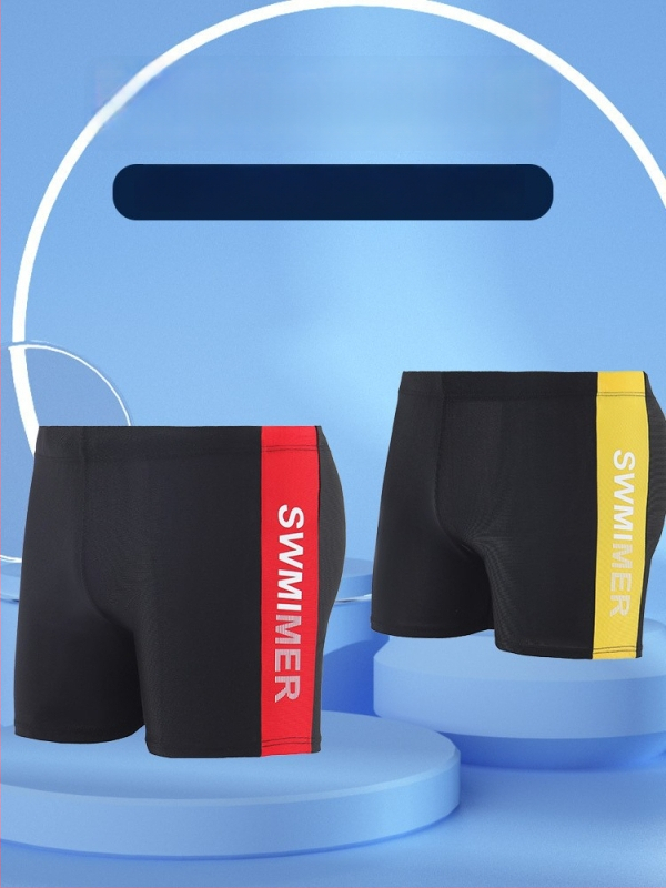 Pánske plavecké šortky s potlačou, rýchloschnúce, boxer štýl, 90% polyester + 10% spandex, 150 g/m², podšívka 100% polyester
