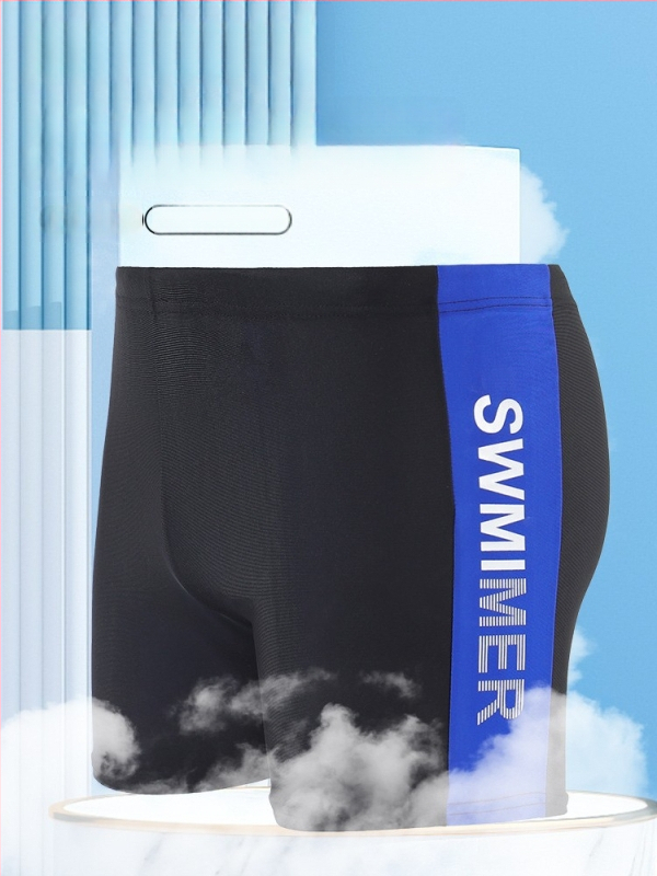 Pánske plavecké šortky s potlačou, rýchloschnúce, boxer štýl, 90% polyester + 10% spandex, 150 g/m², podšívka 100% polyester