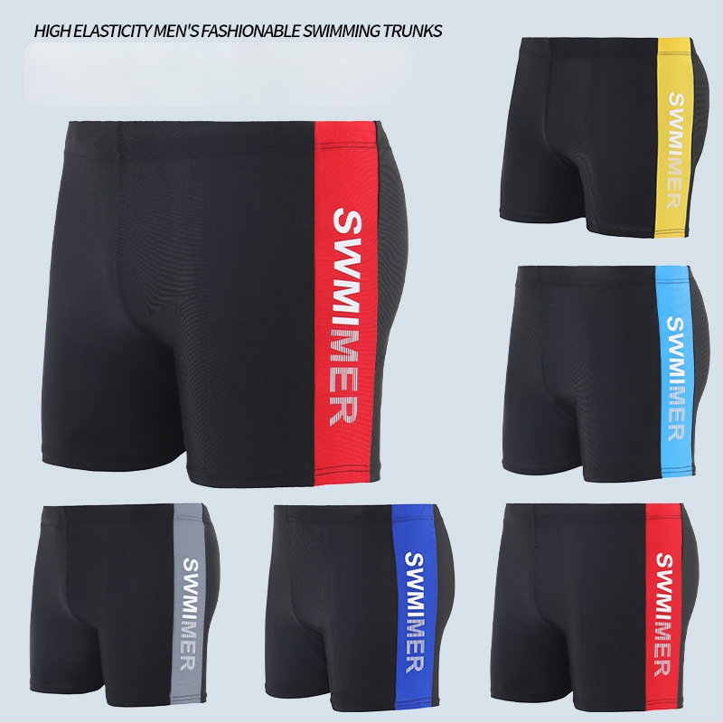 Pánske plavecké šortky s potlačou, rýchloschnúce, boxer štýl, 90% polyester + 10% spandex, 150 g/m², podšívka 100% polyester