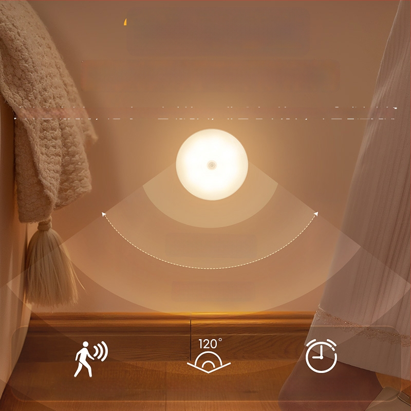 Nočná lampička s pohybovým senzorom, zabudovaná batéria, 5W, CE certifikát, napätie ≤36V