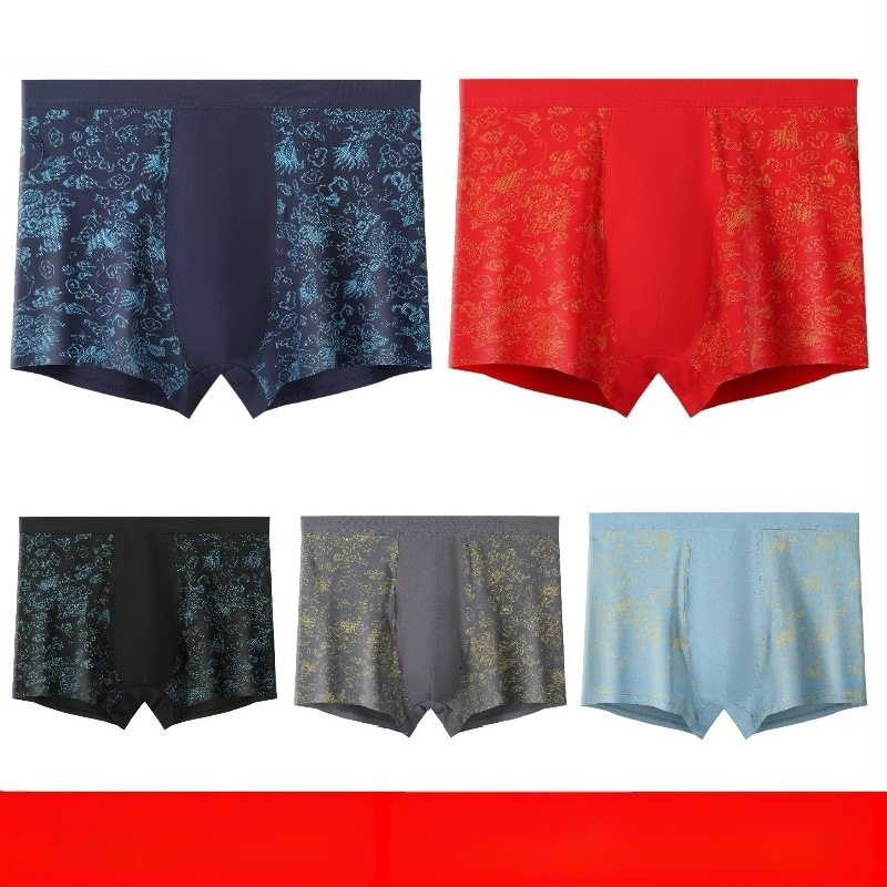 Pánske boxerky s vysokým pásom z bavlny, priedušné, sťahujúce brucho