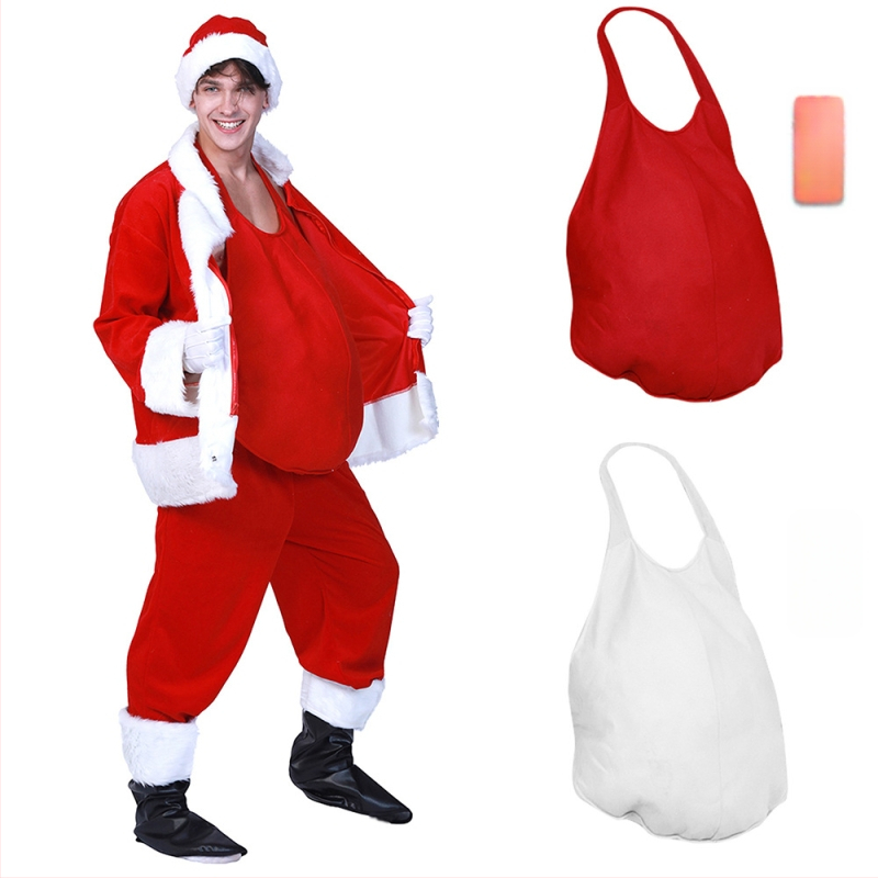 Vianočný Santova falošné brucho rekvizita na scénu, unisex, Carding tkanina, 95% polyester