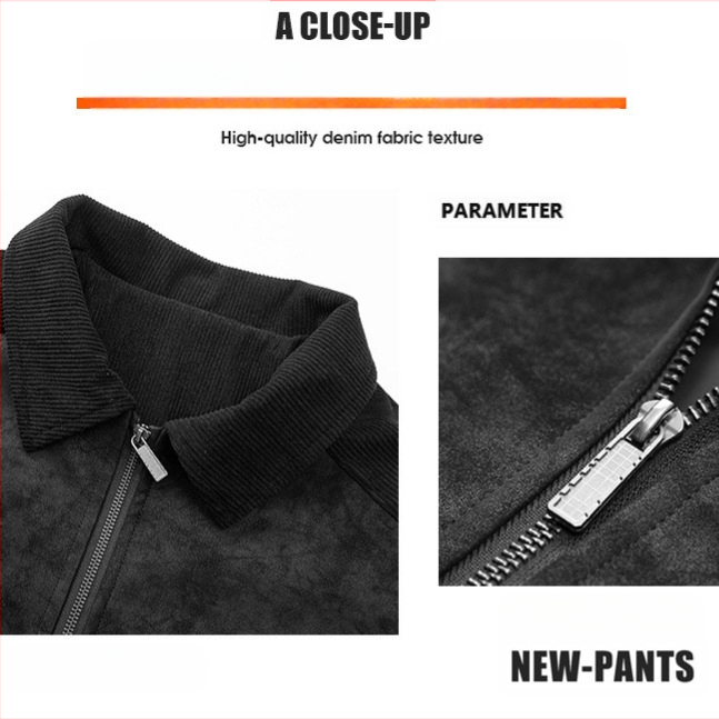 PU kožená bunda pre mužov, voľný strih, golier s reverom, zips, patchwork dizajn a bočné vrecká