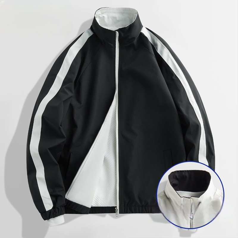 Pánska PU kožená bunda v ulicom štýle, voľný strih, s kapucňou, zips