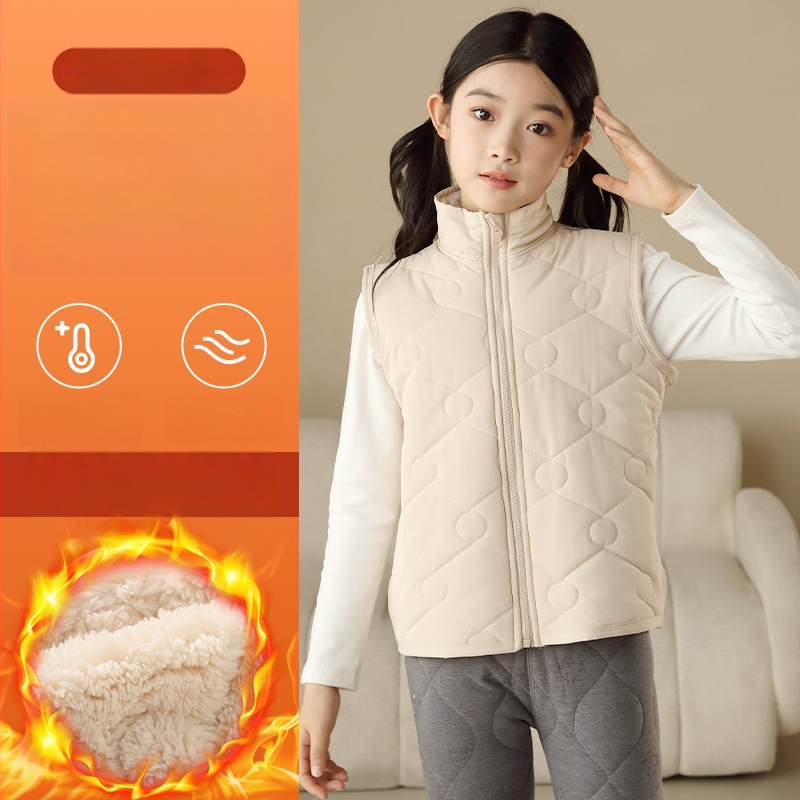 Detská vesta z polyesteru s podšívkou a výplňou z polyesteru, zapínanie na zips