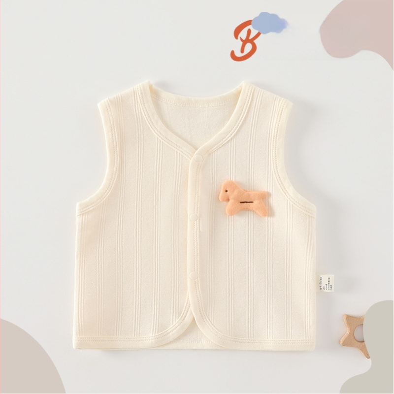 Novorodenecká bavlnená pletená vesta, unisex, bez kapucne, zapínanie na jeden rad gombov, pre vek 0-12 mesiacov