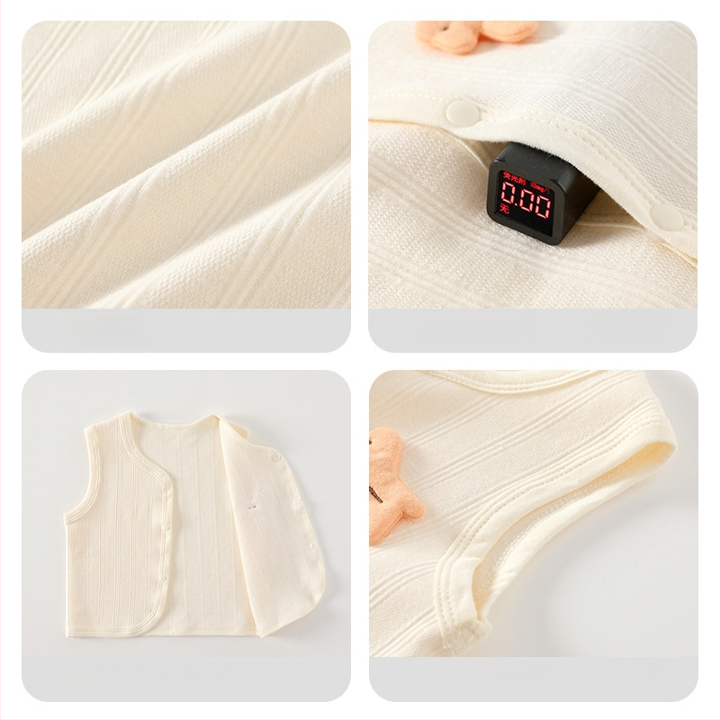 Novorodenecká bavlnená pletená vesta, unisex, bez kapucne, zapínanie na jeden rad gombov, pre vek 0-12 mesiacov