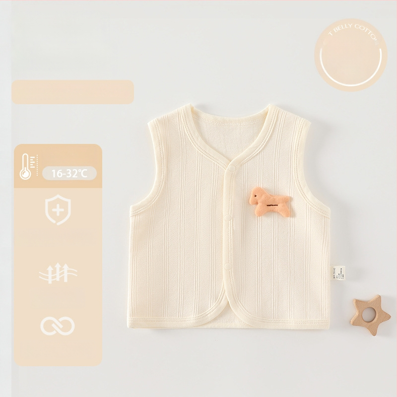 Novorodenecká bavlnená pletená vesta, unisex, bez kapucne, zapínanie na jeden rad gombov, pre vek 0-12 mesiacov