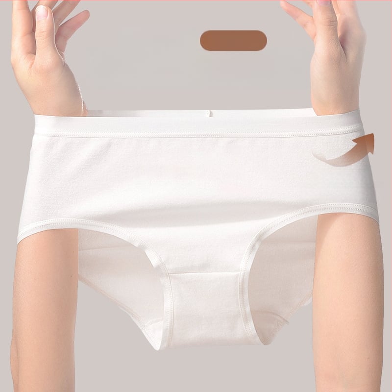 Дамски безшевни памучни бикини – 60 нишки дълговлакнест памук, антибактериални, средна талия