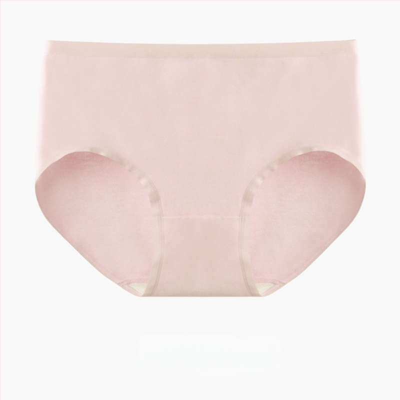 Дамски безшевни памучни бикини – 60 нишки дълговлакнест памук, антибактериални, средна талия