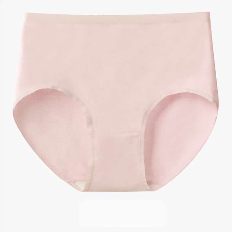 Дамски безшевни памучни бикини – 60 нишки дълговлакнест памук, антибактериални, средна талия