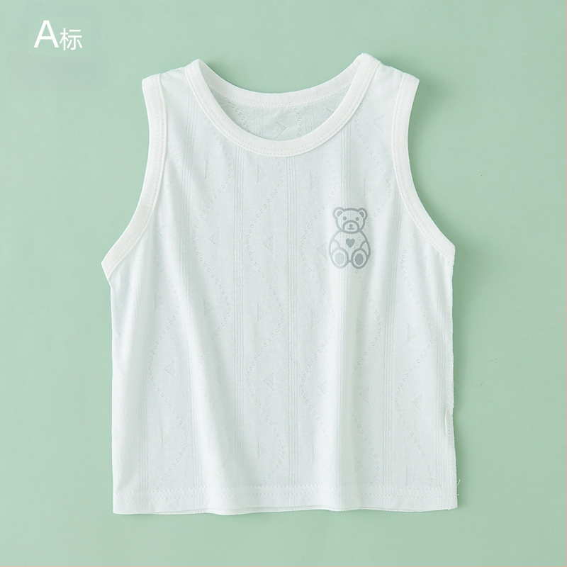 Detská bezrukávová vesta, ľahká letná pletená, okrúhly výstrih, Lyocell 59,6% bavlnená zmes, pre vek 1–3 rokov