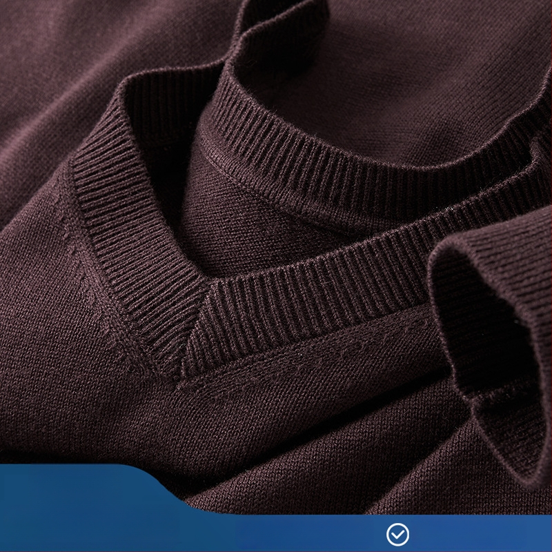 Pánske vlnené svetre s V-krkom, dlhé rukávy, flis podšívka, 30–35% vlna, hrubé pletenie