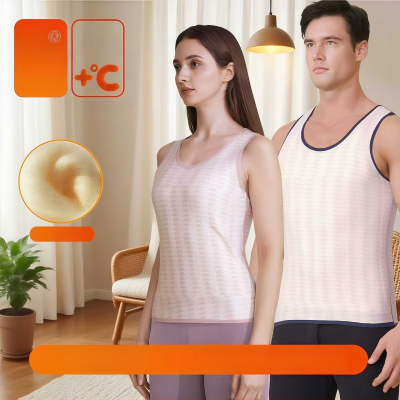 Teplá základná vesta pre mužov; fleecová podšívka, bezšvová, trojvrstvový polyesterový materiál