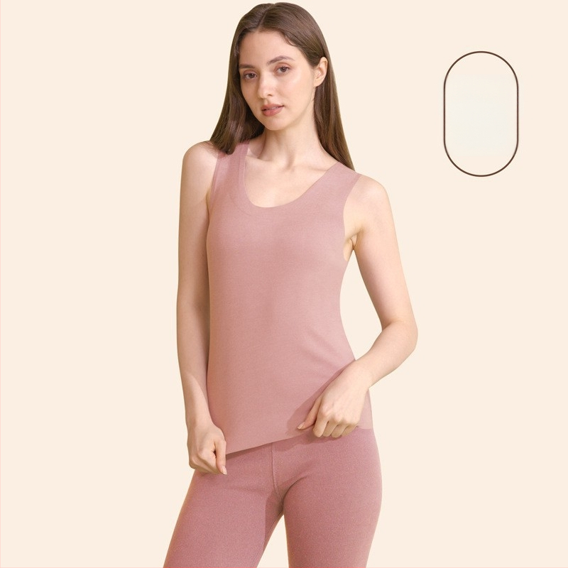 Teplá základná vesta pre mužov; fleecová podšívka, bezšvová, trojvrstvový polyesterový materiál