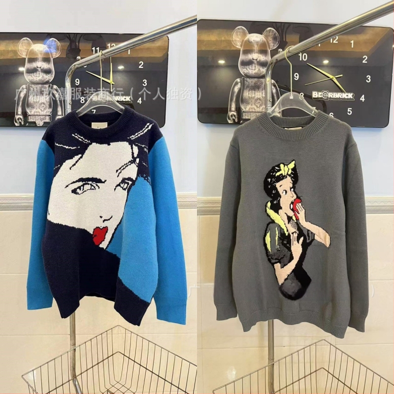 Jacquardový sveter z 100% vlny, okrúhly výstrih, dlhé rukávy, voľný strih, pohodlný materiál