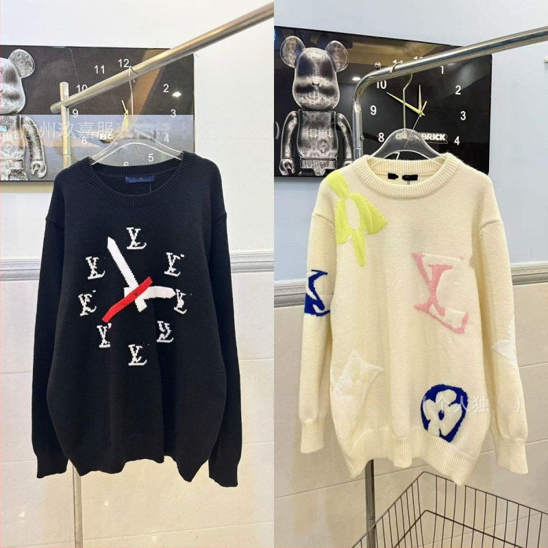 Jacquardový sveter z 100% vlny, okrúhly výstrih, dlhé rukávy, voľný strih, pohodlný materiál