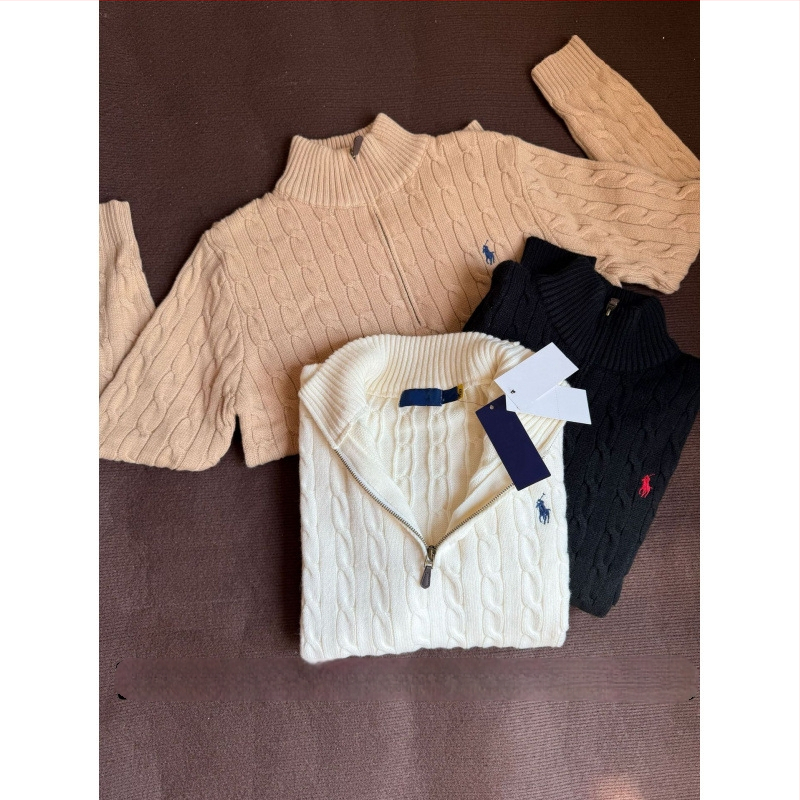 Sveter pletený v kórejskom štýle, 86–90% vlna, voľný strih, dlhé rukávy, golier s ohrnutím