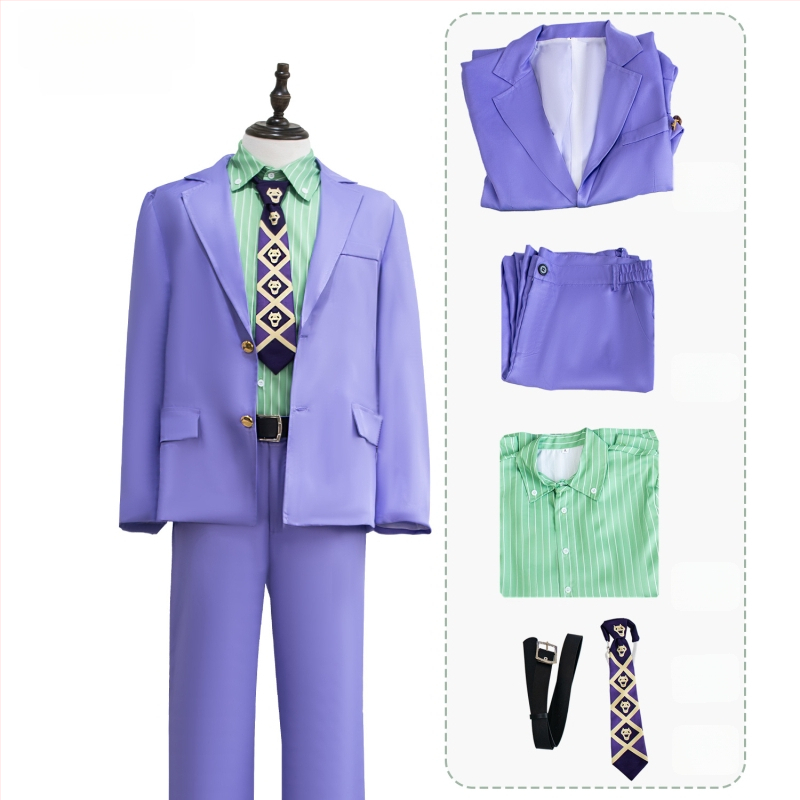 Cosplay kostým JoJo's Bizarre Adventure pre Jolyne Cujoh, japonský štýl, polyester, Black Feather, jar 2025