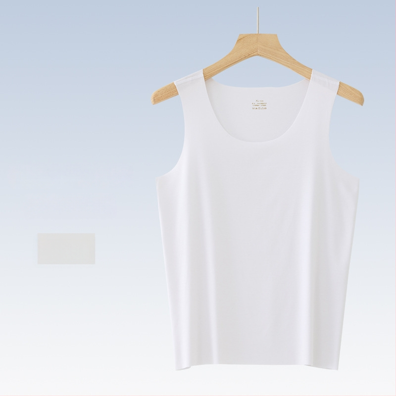 Pánske tielko bez rukávov, Mulberry Silk Modal zmes, kruhový výstrih, ľahké 121–140 g/m², športový štýl