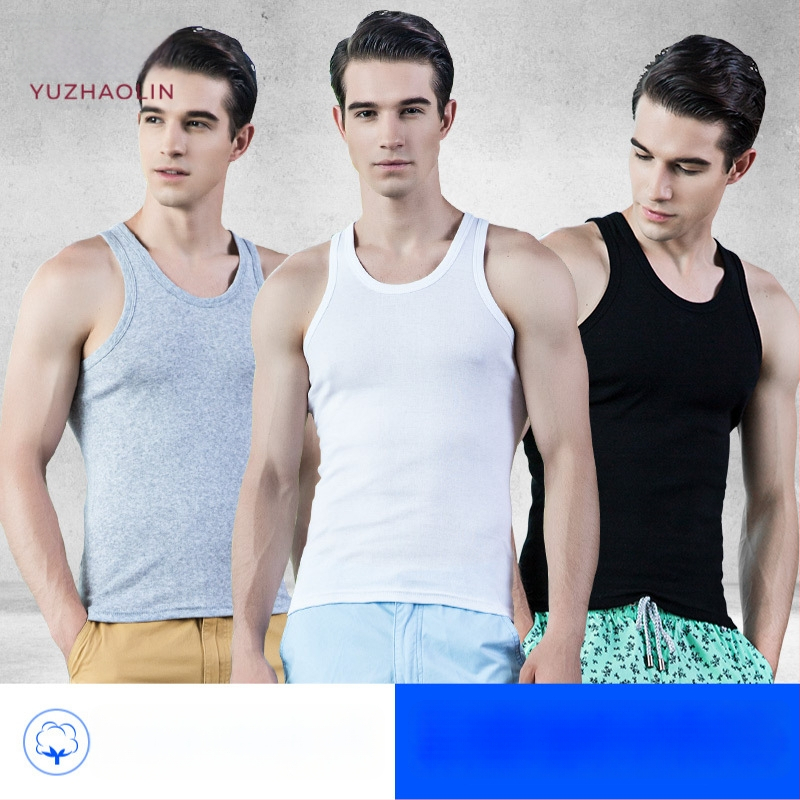 Pánske bezrukvávové tričko z bavlny 100%, okrúhly výstrih, ľahká látka 121–140 g/m², leto 2025