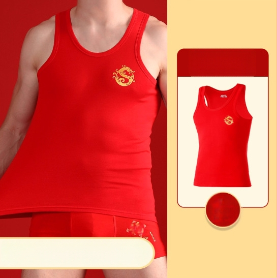 Mužská vesta z 100% bavlny, Kangji Bird, kruhový výstrih, všetky ročné obdobia, stredná hmotnosť 141–160 g/m²