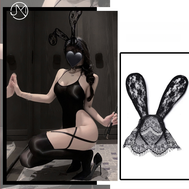 Set body s otvorom, priehľadný lesklý polyester, štýl čongszam/uniforma pre hranie rolov