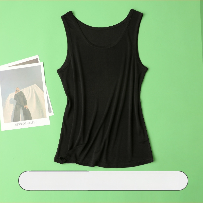 Vesta zo silkej hodvábnej priadze s širokými ramenami - 100% hodváb Mulberry, okrúhly výstrih, tenká látka 101–120 g/m2, leto 2024, ležérny štýl