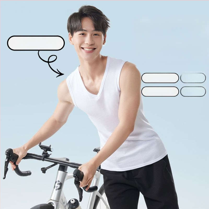 Pánska bavlnená vesta s širokými ramenami, bez rukávov, V-krk, voľnočasový štýl, 95–100% bavlna, gramáž tkaniny 181–200 g/m²