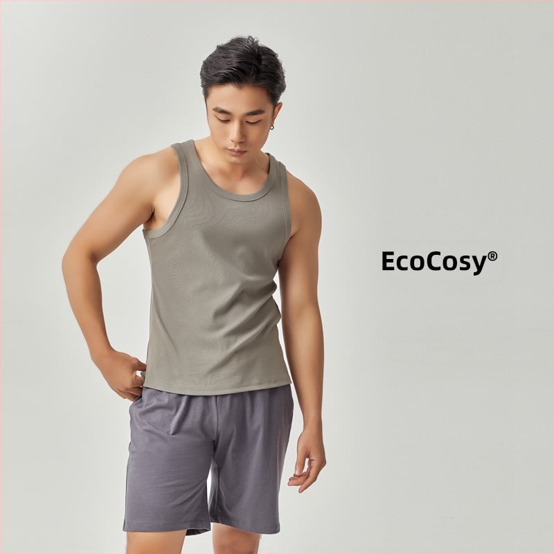 Vesta so širokými ramenami, okrúhly výstrih, Ecocos tkanina, vlákno regenerovanej celulózy, leto