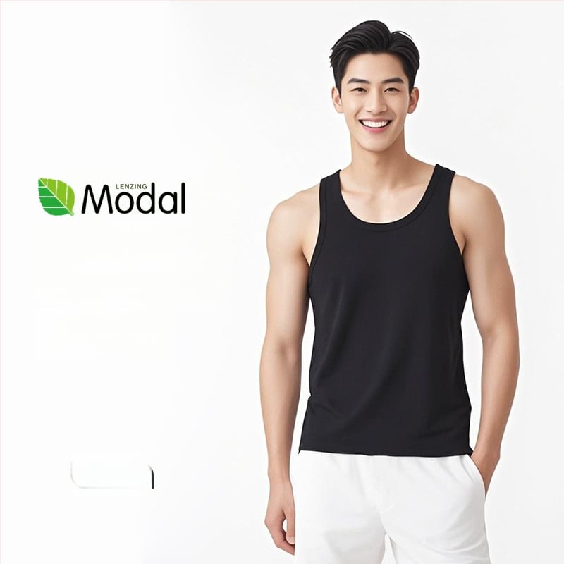 Vesta so širokými ramenami, okrúhly výstrih, Ecocos tkanina, vlákno regenerovanej celulózy, leto